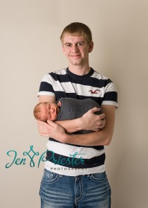 Daddy And Son Newborn Brighton MI Photographer 214x300