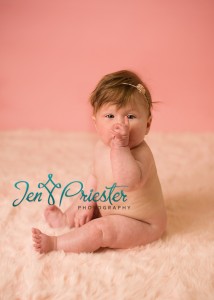 Thumbsucking Pink Soft Fur Baby Photos 214x300