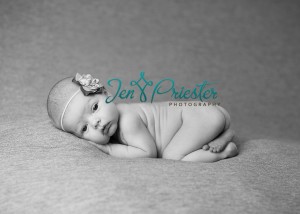 Awake Alert Newborn Baby Girl Canton MI Newborn Photographer 300x214