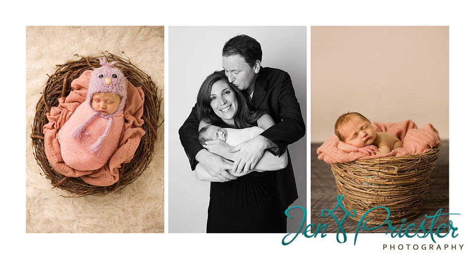 Rochester MI Newborn Photographer Family Daddy Mommy Baby