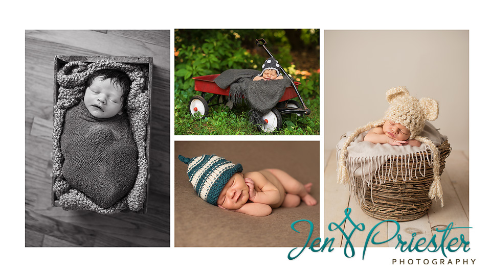 Michigan Newborn Photographer Baby Wagon Young Baby Infant Photography