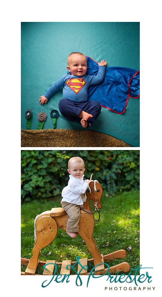 Baby Superman Adorable Portrait Poses Michigan Baby Photographer In Oakland MI