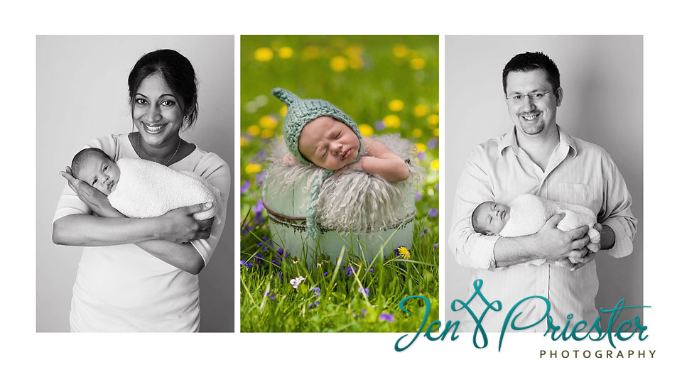 newborn outside photography flowers canton ann arbor MI photographer baby
