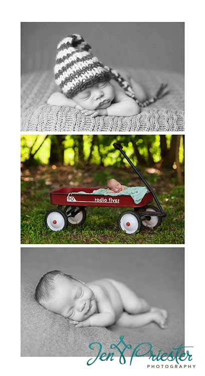 canton MI newborn photographer radioflyer wagon
