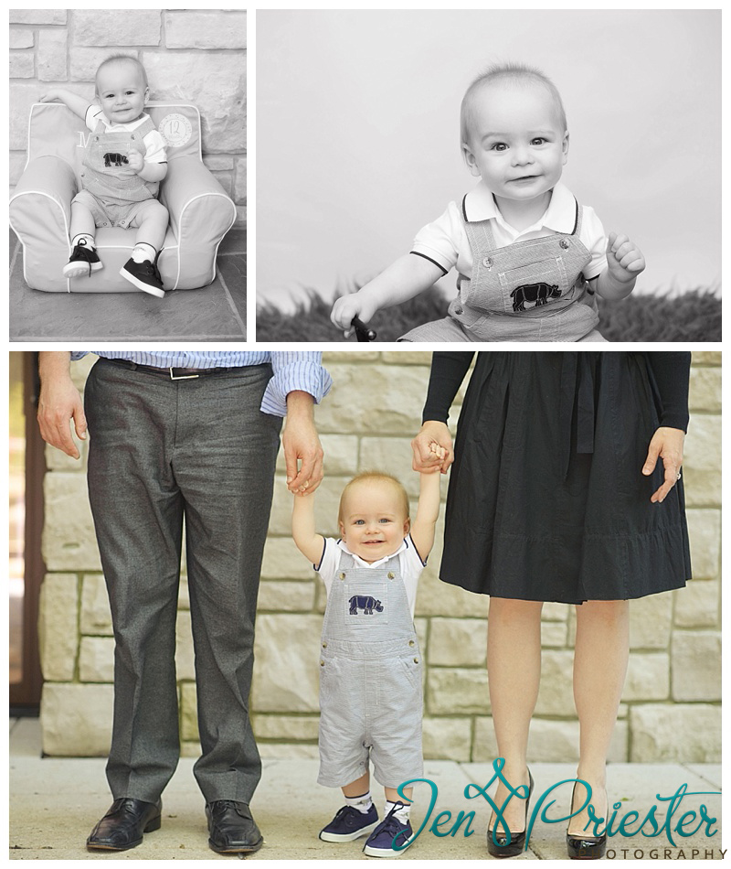 ann arbor baby boy sitting on bed