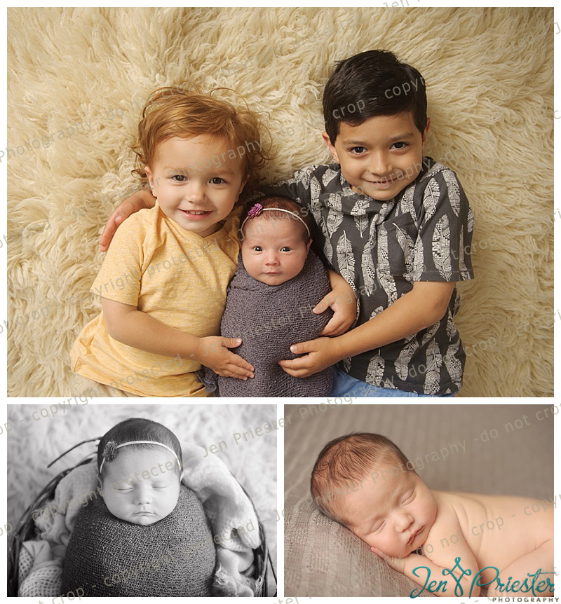 newborn with siblings