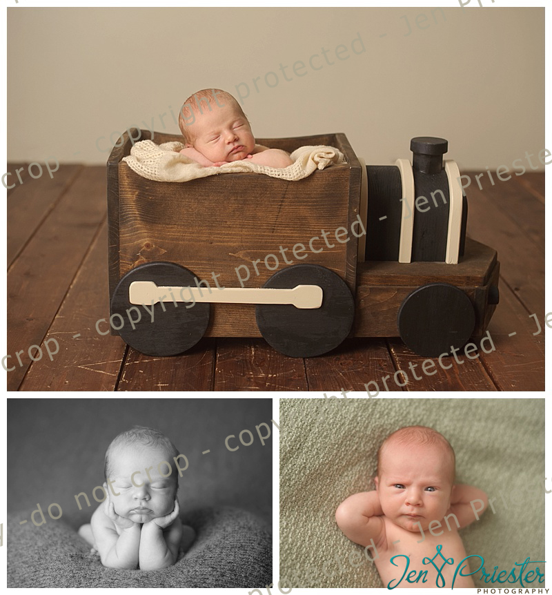 newborn train prop froggy pose photography