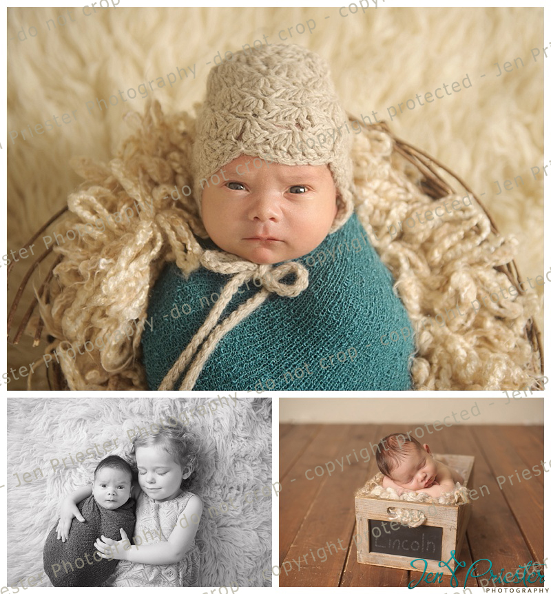 awake newborn with sibling photography