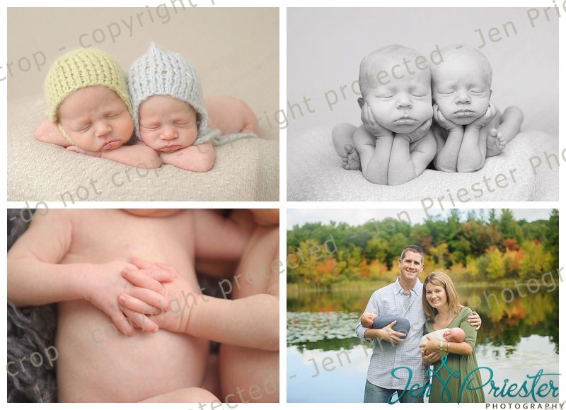 Dearborn Heights Michigan Newborn Photographer of twins