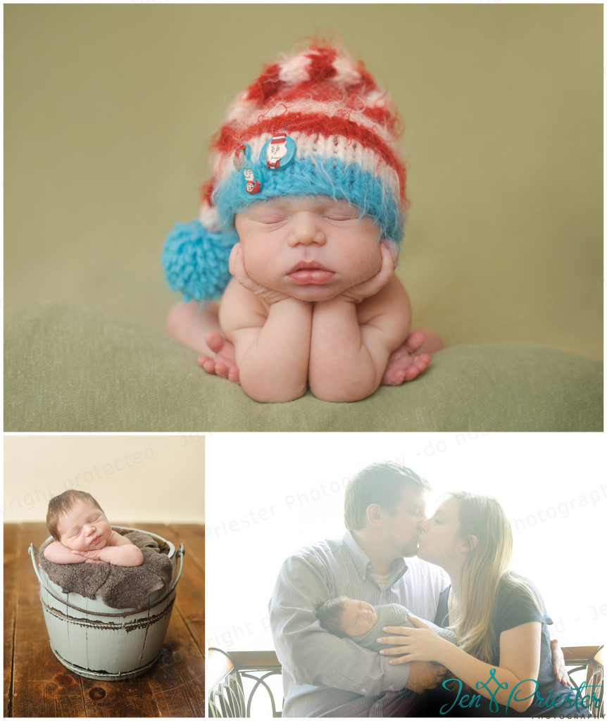newborn boy sleeping peacefully for his first photography session
