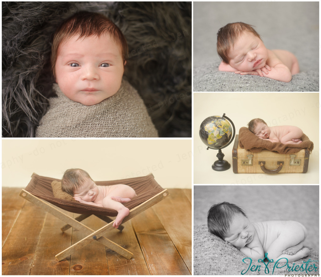 newborn boy sleeping peacefully for his first photography session