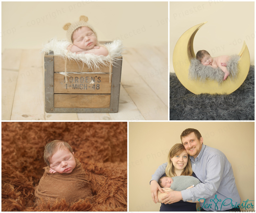 newborn boy sleeping peacefully for his first photography session