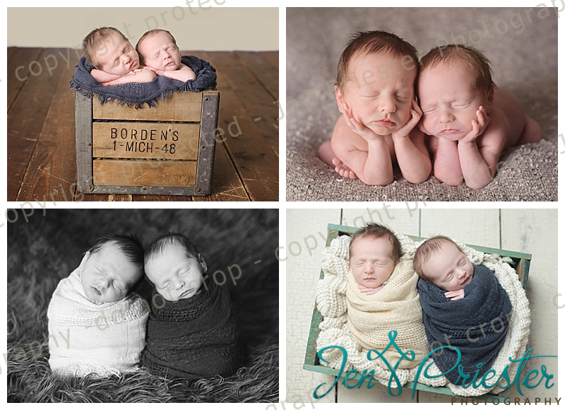 Ann Arbor Michigan Twin Newborn Photographer