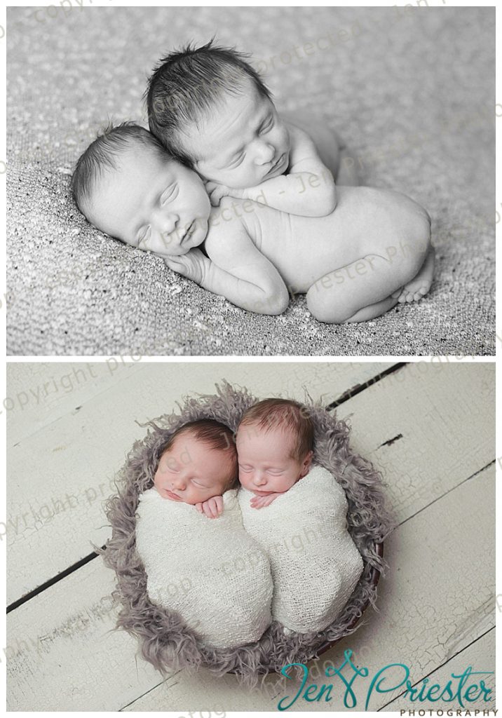 Ann Arbor Michigan Identical Twin Newborn Photographer