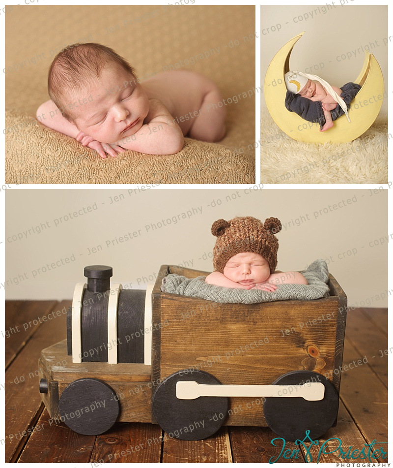 Canton MI Newborn Photography Train Moon Prop