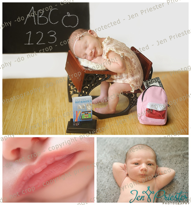 Farmington Hills Newborn Photos Teacher Desk