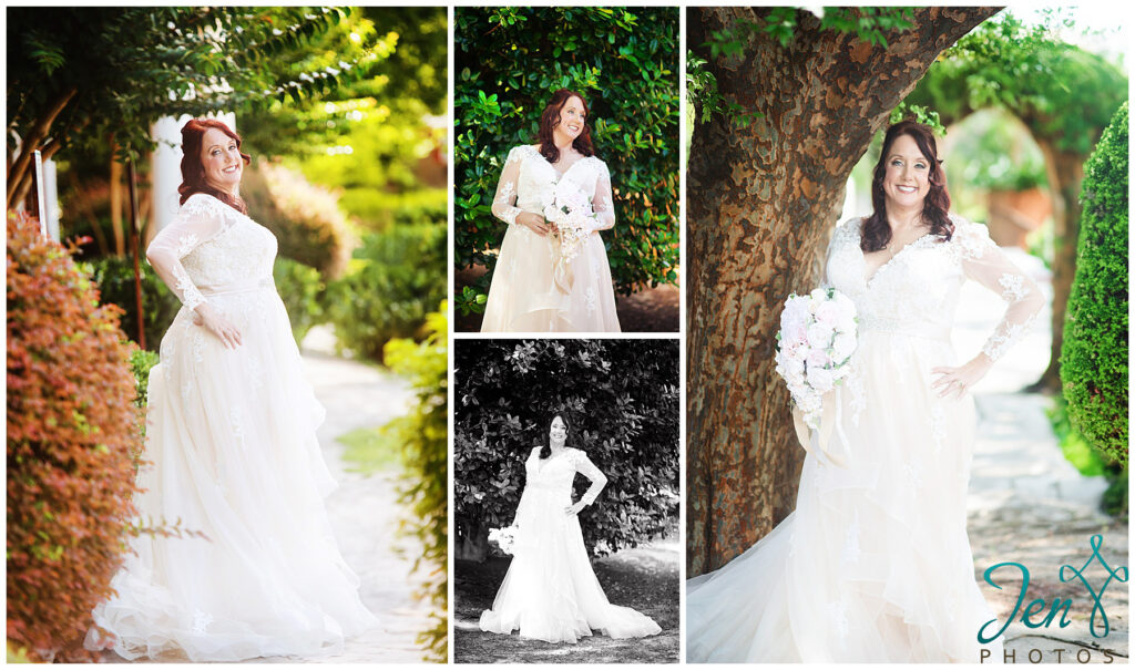 a collage of a beautiful bride on her wedding day